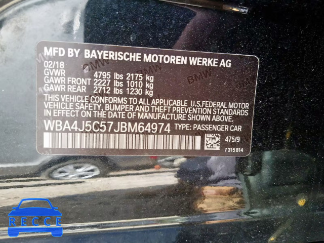 2018 BMW 440I GRAN WBA4J5C57JBM64974 Bild 9