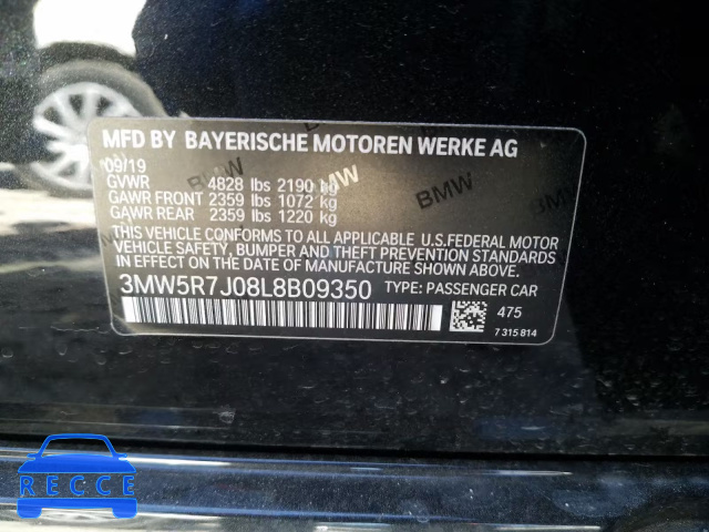 2020 BMW 330XI 3MW5R7J08L8B09350 Bild 9
