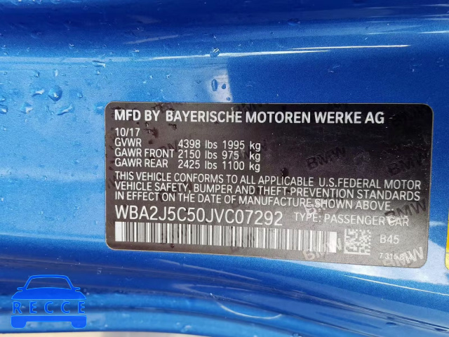 2018 BMW M240I WBA2J5C50JVC07292 image 9
