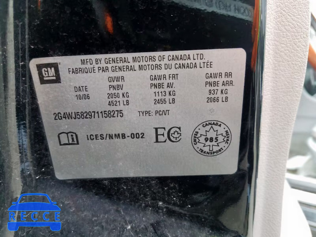 2007 BUICK ALLURE CXL 2G4WJ582971158275 зображення 9