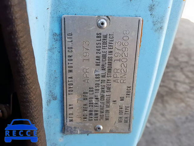 1973 TOYOTA PICKUP RN22029608 image 9