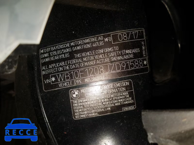 2018 BMW K1600 GTL WB10F1208JZD91588 image 9