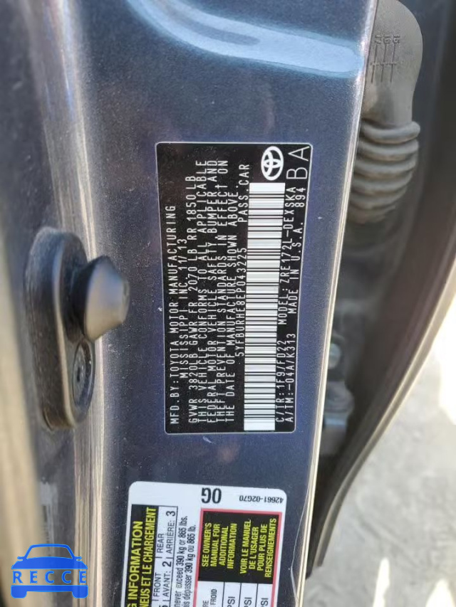 2014 TOYOTA COROLLA L 5YFBURHE8EP043225 image 11