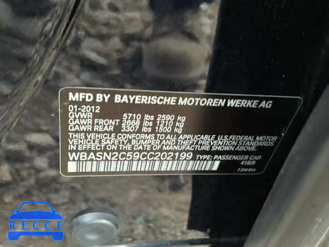2012 BMW 535I GT WBASN2C59CC202199 image 9