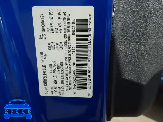 2008 DODGE DAKOTA SLT 1D7HE42KX8S507486 image 9