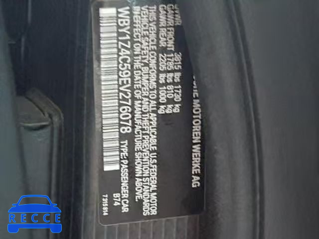 2014 BMW I3 REX WBY1Z4C59EV276078 image 9