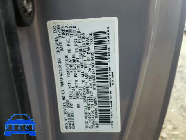2000 TOYOTA TUNDRA 5TBJN321XYS009495 image 9