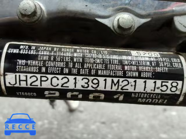 2001 HONDA VT600CD JH2PC21391M211158 Bild 9