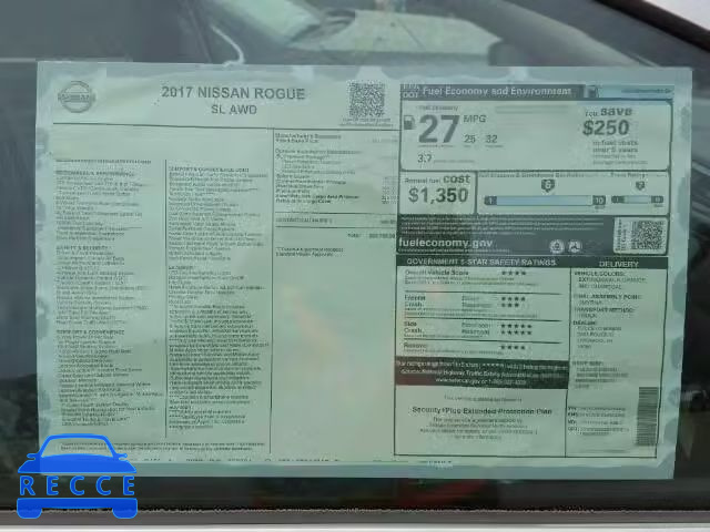 2017 NISSAN ROGUE SV 5N1AT2MV9HC754498 Bild 8