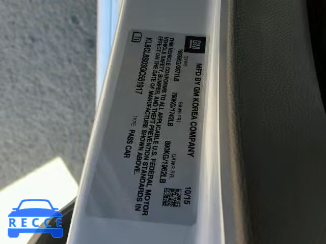 2016 CHEVROLET SPARK EV 2 KL8CL6S03GC551917 зображення 9