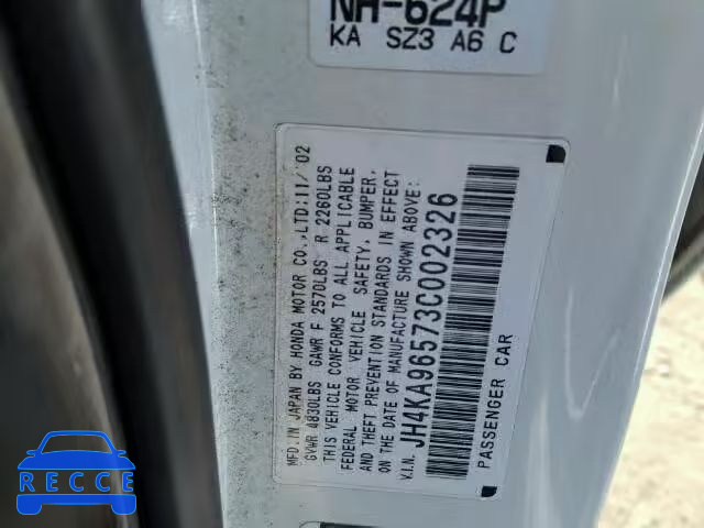 2003 ACURA 3.5 RL JH4KA96573C002326 image 9