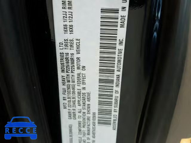 2005 SUBARU BAJA SPORT 4S4BT62C456102699 зображення 9