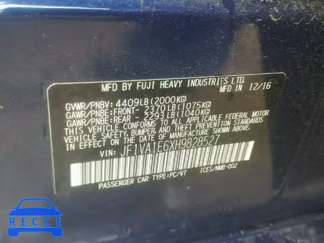 2017 SUBARU WRX PREMIU JF1VA1E6XH9828527 зображення 9