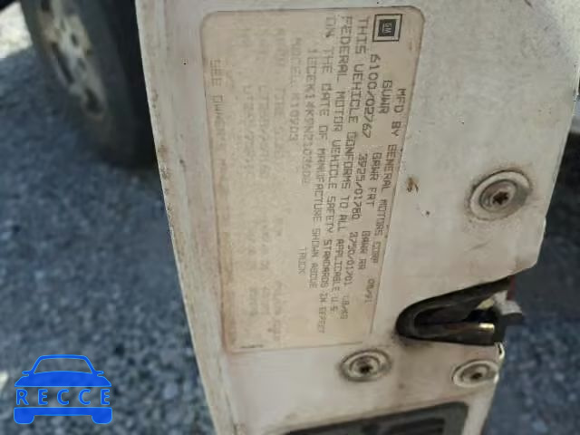 1992 CHEVROLET K1500 1GCEK14K9NZ103602 Bild 9