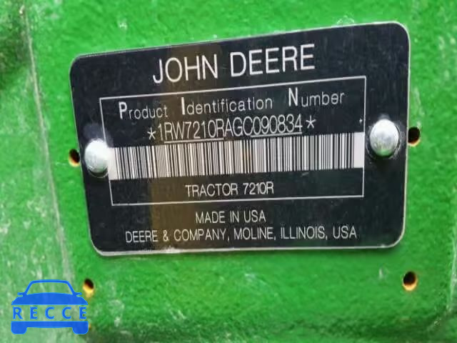 2016 JOHN DEERE TRACTOR 1RW7210RAGC090834 Bild 9