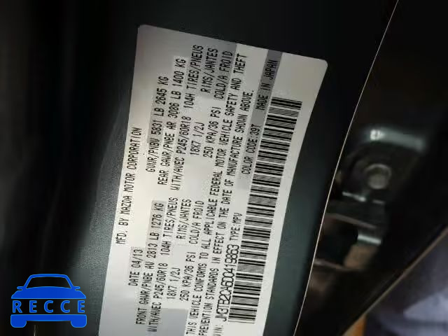 2013 MAZDA CX-9 TOURI JM3TB2CA6D0419863 image 9