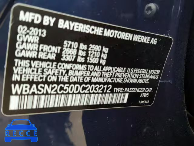 2013 BMW 535I GT WBASN2C50DC203212 image 9