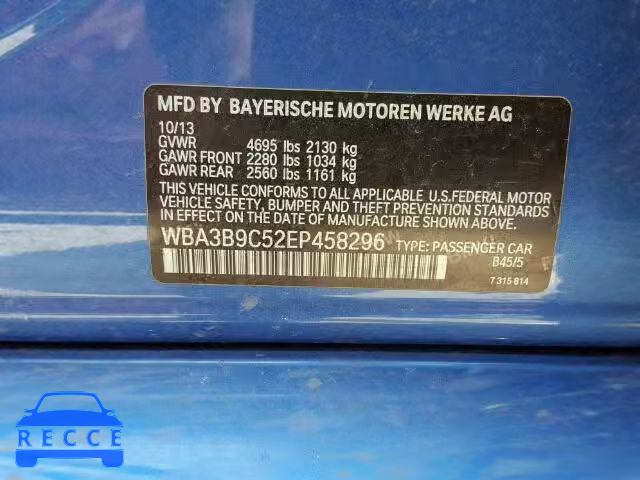 2014 BMW 335XI WBA3B9C52EP458296 image 9