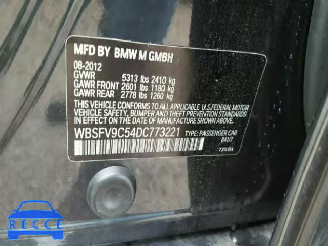 2013 BMW M5 WBSFV9C54DC773221 зображення 9