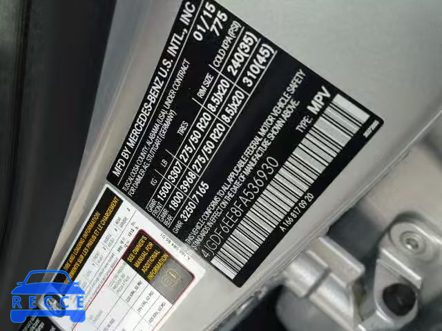2015 MERCEDES-BENZ GL450 4 MA 4JGDF6EE8FA536930 Bild 9
