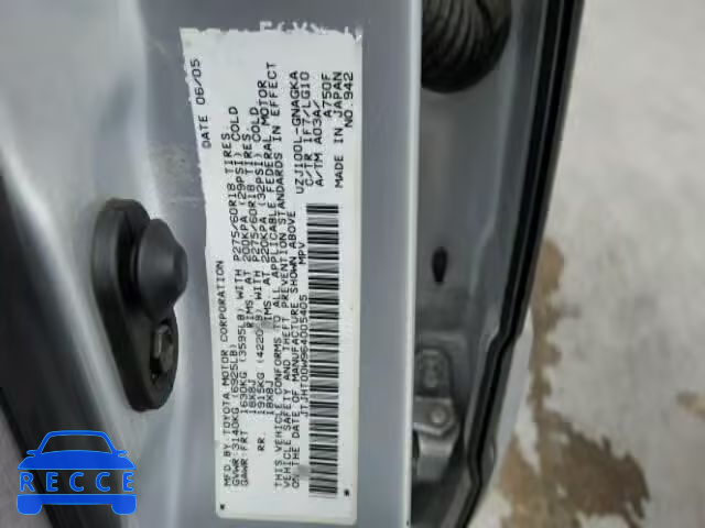 2006 LEXUS LX 470 JTJHT00W964005405 image 9