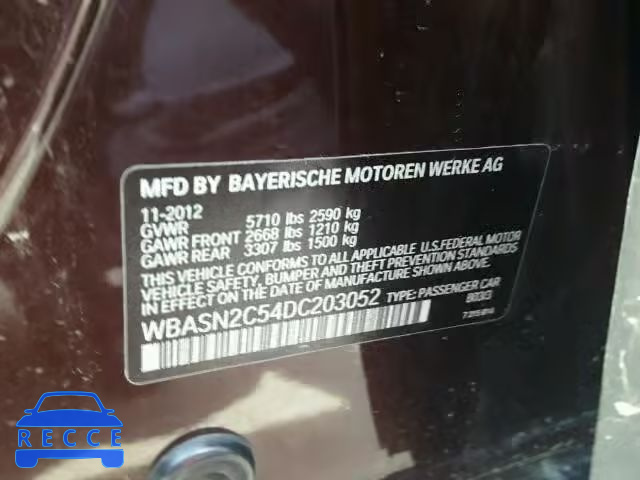 2013 BMW 535I GT WBASN2C54DC203052 зображення 9