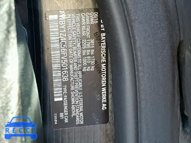 2015 BMW I3 REX WBY1Z4C56FV501638 image 9