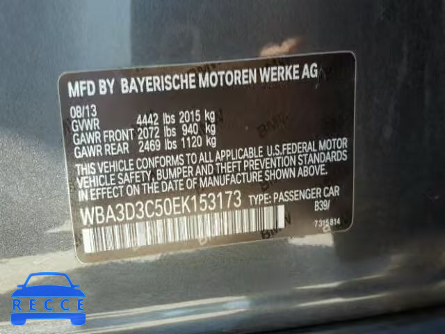 2014 BMW 328D WBA3D3C50EK153173 зображення 9