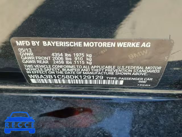 2013 BMW 320I WBA3B1C58DK129129 Bild 9