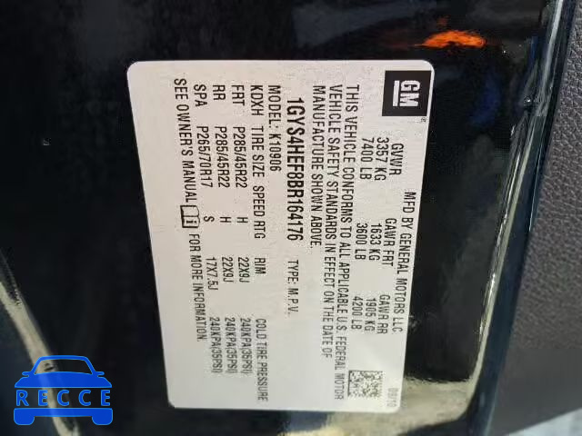 2011 CADILLAC ESCALADE E 1GYS4HEF8BR164176 image 9