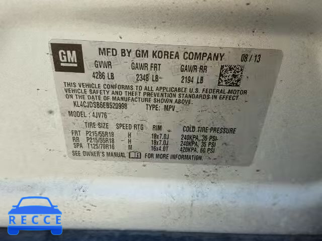 2014 BUICK ENCORE PRE KL4CJDSB6EB520998 image 9
