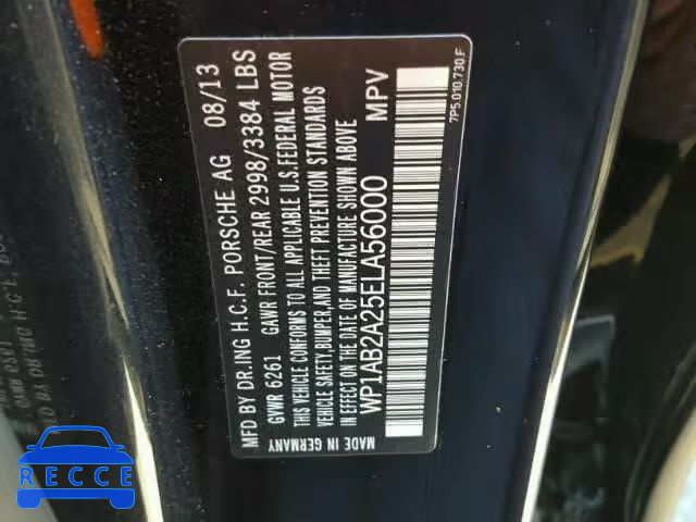 2014 PORSCHE CAYENNE S WP1AB2A25ELA56000 Bild 9