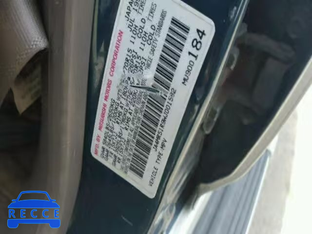 1998 MITSUBISHI MONTERO JA4MR51R9WJ001582 image 9