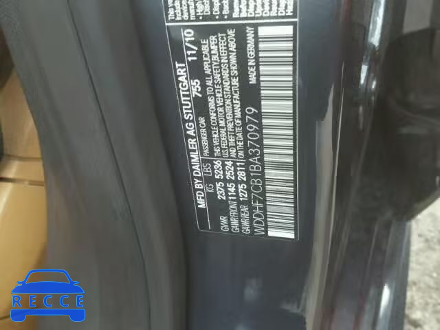 2011 MERCEDES-BENZ E550 WDDHF7CB1BA370979 image 9