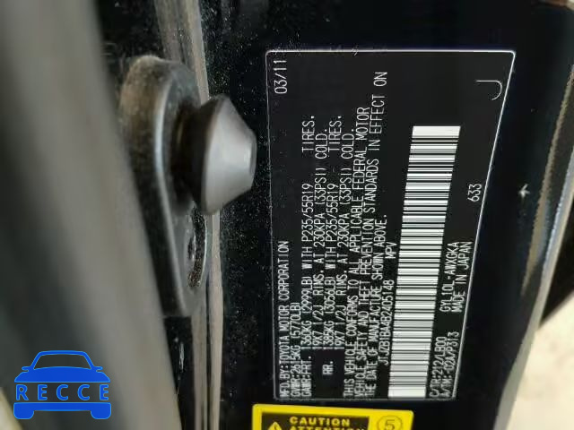 2011 LEXUS RX 450H JTJZB1BA4B2405148 image 9