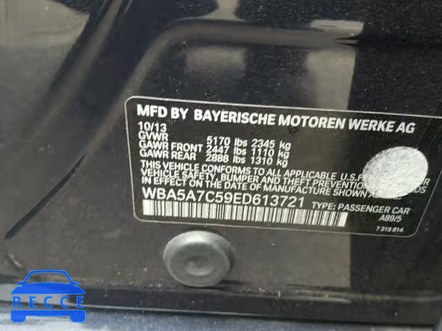 2014 BMW 528XI WBA5A7C59ED613721 Bild 9