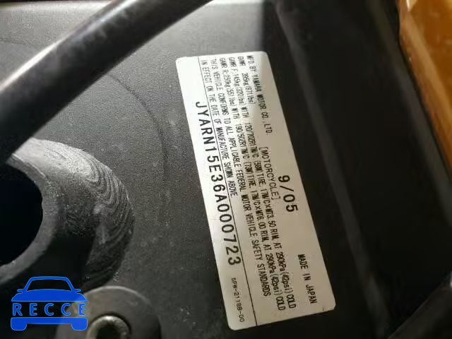 2006 YAMAHA YZFR1 JYARN15E36A000723 image 9