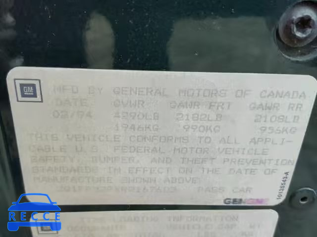 1994 CHEVROLET CAMARO Z28 2G1FP32PXR2167603 зображення 9