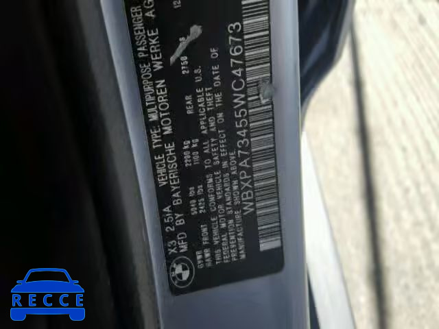 2005 BMW X3 2.5 WBXPA73455WC47673 image 9