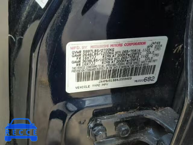 2004 MITSUBISHI MONTERO LI JA4MW51S84J009469 image 9