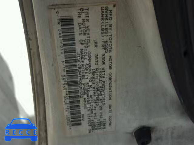 1991 TOYOTA LANDCRUISE JT3FJ80W7M0000632 image 9