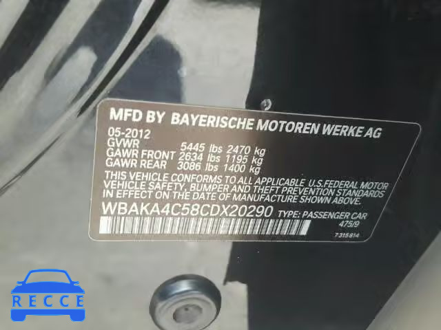 2012 BMW 740I WBAKA4C58CDX20290 image 9