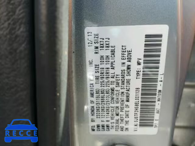 2014 HONDA CROSSTOUR 5J6TF2H58EL001128 зображення 9