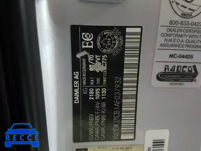 2010 MERCEDES-BENZ E550 WDDKJ7CB1AF037932 image 9