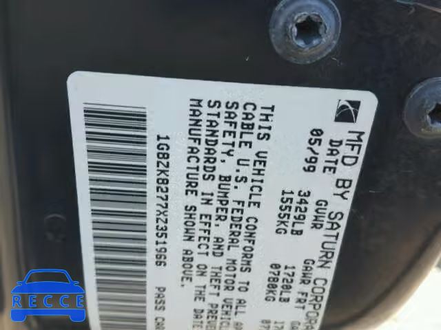 1999 SATURN SW2 1G8ZK8277XZ351966 Bild 9