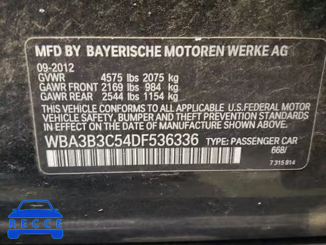 2013 BMW 328XI WBA3B3C54DF536336 image 9