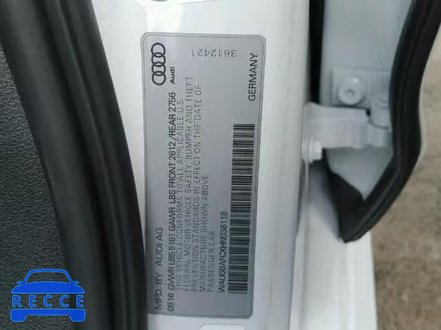2017 AUDI A6 PREMIUM WAUG8AFCXHN038118 image 9