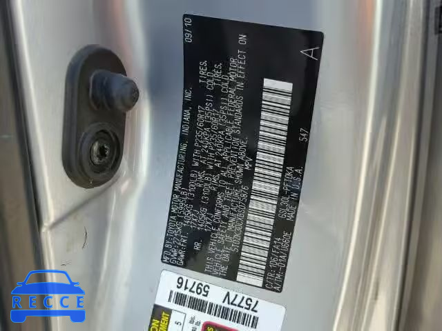 2011 TOYOTA SIENNA 5TDZK3DCXBS075876 image 9