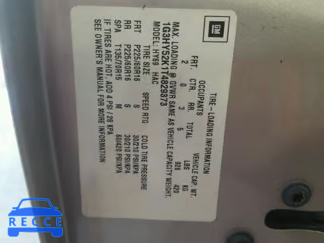 1996 OLDSMOBILE LSS 1G3HY52K1T4829373 image 9