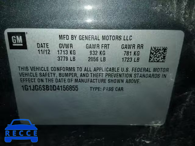 2013 CHEVROLET SONIC RS 1G1JG6SB0D4156855 image 9